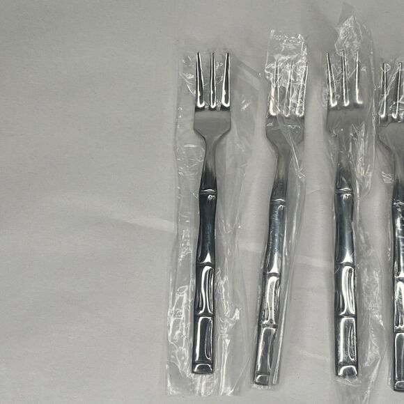 Reed and Barton ROYAL BAMBOO Cocktail Forks Set of 6 NEW - Picture 2 of 7